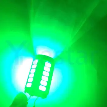 Yistar 4X LED Auto Zelená Žiarovky BA15S P21W 1156 Zálohovanie Chodu Svetlo 33SMD 5630 5730 12V