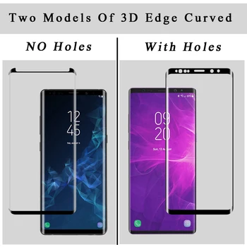 YIYONG 3D Hrany Zaoblené Sklo Na Samsung Galaxy Note 9 8 Tvrdeného Skla Screen Protector Samsung S9 Plus S 9 Note9 Sklo