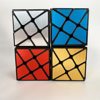YJ Veterné Koleso Nerovné 57mm 3x3x3 Cast Potiahnuté magic cube Puzzle Kocky Posilniť Cubo kubik cubo magico vympel Hračky, Darčeky