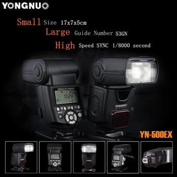 YONGNUO YN500EX TTL Blesk Speedlite s HSS 1/8000 pre Canon D4 D3x D3s D3 D2x D700 500D 550D 650D DSLR Fotoaparát Blesk Speedlite