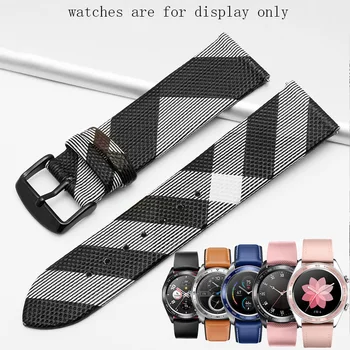 Yopo PU+Koža watchband 20 mm 22 mm čierna, hnedá ryža, biele náramok forHuawei sledovať GT2 PRO smart športové hodinky reťazca