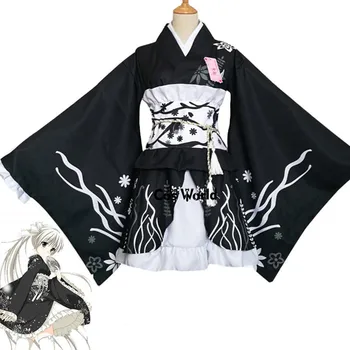 Yosuga č Sora Kasugano Sora Letný Festival Lolita Kimono Yukata Slúžka Šaty Meidofuku Jednotné Oblečenie Anime Cosplay Kostýmy