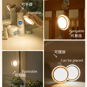 Youpin Inteligentný Senzor Nástenné Svietidlo Nabíjateľné Batérie Ovládanie Hlasom Spálňa Noc Indukčné LED Svetlo Smart Home