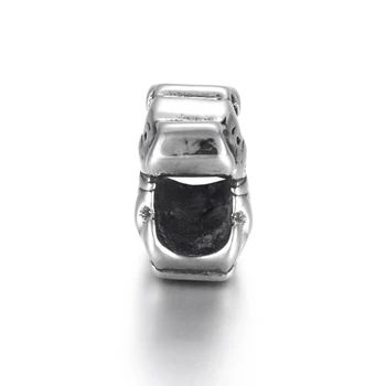 Z nehrdzavejúcej Ocele Korálky Psa Európskej 5mm Diery Blacken Kovové Zvierat zobrazili kľúčové tlačidlá pre Náramok Zistenia Šperky Čo Perličiek DIY Dodávky