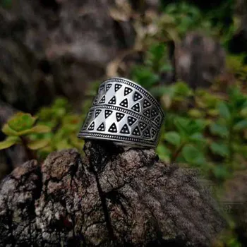 Z nehrdzavejúcej ocele Odin Severanov Viking Amulet Rune Módny Štýl MUŽOV a žien módne slová RETRO Prstene, Šperky Darček OSR516