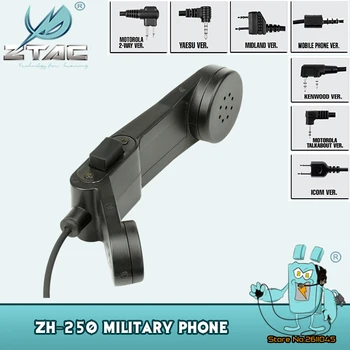 Z-TAC H-250 Vojenských Telefón Pre Airsoft Komunikácie Príslušenstvo Telefón Pre Kenwood Midland Plug Z117