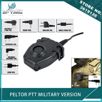 Z-Taktické Peltor PTT (Push to Talk Vojenské Štandardná Verzia pre Bowman Elite II Vojenské Headset Comtac II ZSordin Slúchadlá