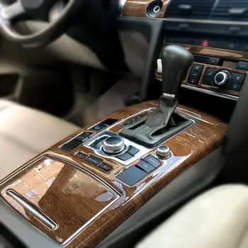 Za Rok 2005 - 2011 Audi A6 Interiérom Dekoratívne Doplnky Nastaviť Dash Piano Black Silver Dreva Uhlíkových Vlákien