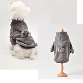 Zahusťovanie Teplé Oblečenie pre psy, Bunda s Kapucňou Fleece Roztomilé Zvieratko Kostým Zimné Pug francúzsky Buldog Kabát pre Šteňa