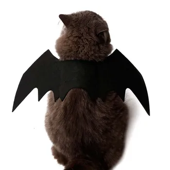 Zbrusu Nový Halloween Kostým Pre Domáce Black Bat Krídla V Pohode Puppy Black Cat Netopierov Obliecť Kostým Pet Dovolenku Dekorácie Veľkoobchod