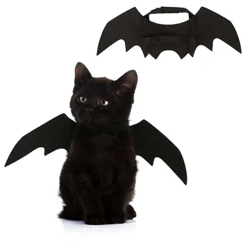 Zbrusu Nový Halloween Kostým Pre Domáce Black Bat Krídla V Pohode Puppy Black Cat Netopierov Obliecť Kostým Pet Dovolenku Dekorácie Veľkoobchod