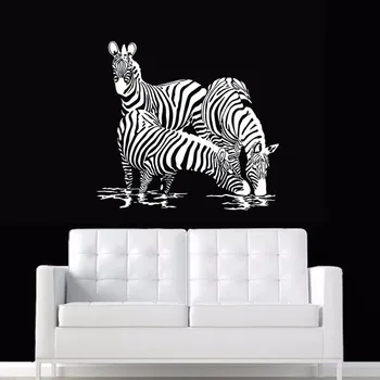 Zebra Stenu, Nálepky Zebre Odtlačkový Cebra Plagáty Vinyl Na Stenu Umenie Obtlačky Dekorácie Odtlačkový Dekor Nástenná Maľba Afrike Zvierat Zebra Nálepky