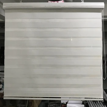 Zebra Žalúzie Okno Odtiene dvojvrstvové Rolety, Nepremokavé Sivá opaľovací Krém Vinyl Vlastné Rezané na Veľkosť Záclony