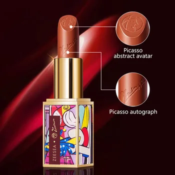 ZEESEA Picasso Rúž Dlhotrvajúci Matný Nepremokavé Velvet Non-stick Poháre Prírodné Make-Up Lip Stick