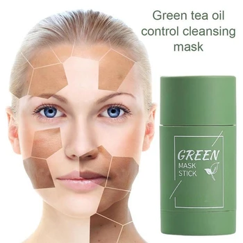 Zelený Čaj Čistenie Hliny Stick Maska Oil Control Anti-Akné Baklažán Pevné Hydratačný Zubov Starostlivosť O Tvár Čistiaca Maska Pre Starostlivosť O Pleť