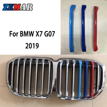 ZEMAR 3ks ABS Pre BMW X7 G07 2019 2020 Auto Racing Mriežka Pásy Trim Clip M Napájanie Výkon Auto-Styling Príslušenstvo