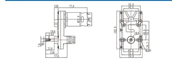 ZGB102FH DC12V 24V 4/6/10/15/30/50/70/80RPM Vysoký krútiaci Moment Elektrické DC Červ Gear Box Rýchlosti Motora Redukcia