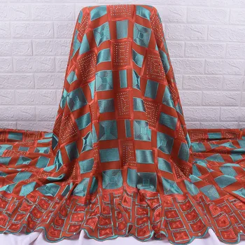 Zhenguiru Bavlna Swiss Voile Tkaniny, Výšivky Afriky Čipky Textílie Svetlé Diamond Nigérijský Textílie Pre Ženy, Svadobné Party A2049