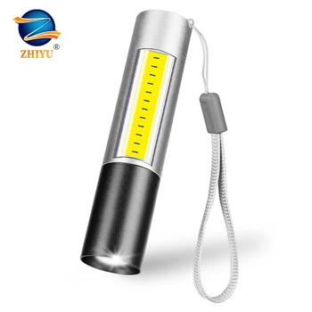 ZHIYU USB Nabíjateľná Baterka T6+KLAS Ľahké Nepremokavé Mini LED Baterka Teleskopická Zoom Štýlové Prenosné Vyhovovali Nočné Osvetlenie