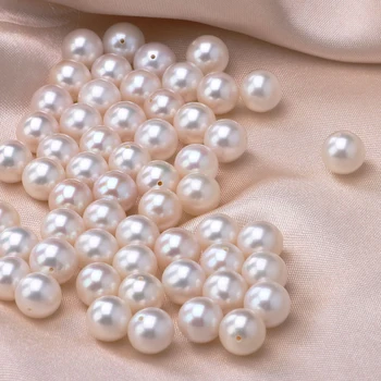 Zhuji Umelé Prírodné Sladkovodné Perly Vysoký Lesk Pol Vŕtané Voľné Perly pre Šperky Robiť