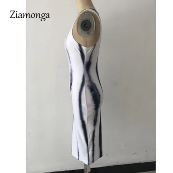 Ziamonga Vestidos 2017 Ženy Bodycon Letné Šaty Elegantné Midi Party Šaty Bežné Župan Femme Obväz Sexy Pruhované Šaty C2381
