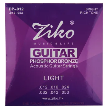 Ziko Akustické Gitarové Struny Phosphor Bronze EXTRA ĽAHKÉ Reťazce Pre Gitarové Časti DP-010/011/012 Hexagon Zliatiny Core