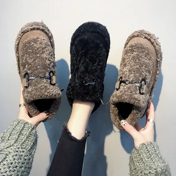 Zimné čižmy žena 2019 nové plus velvet teplá bavlnená topánky bavlna topánky, topánky