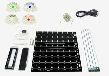 Zirrfa vysoko kvalitné 3D mini svetlo cubeed diy súprava/set výroby modulov 8x8x8 darček learning kit led diy elektronické