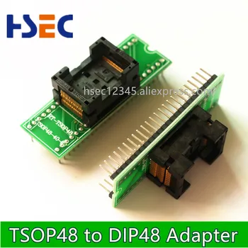 Zlatenie Dvojité kontaktné Origina nové TSOP48 na DIP48 adaptér TSOP48 zásuvka pre RT809F RT809H & XELTEK USB Programátor