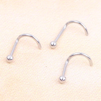 Zlato 316L Chirurgickej Ocele guľôčkovej Skrutky Nos Stud Krúžok 20 G Piercing Šperkov Nos Krúžky wholesales