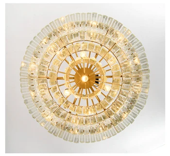 Zlato Americkom Štýle Retro Lustre, LED Crystal Osvetlenie v Obývacej Miestnosti, Spálne, Hala Hotelovej Reštaurácii Jedáleň Móda