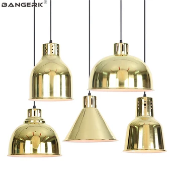 Zlato Moderný Prívesok Lampa Nordic Dizajn Domova Závesné LED Svietidlá Jedáleň Bar Vnútorné Osvetlenie Železa Droplight