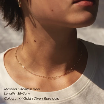 Zlato z nerezovej ocele 316L reťazca náhrdelník ženy reťazca choker pre ženy značky šperkov, veľkoobchod YX25111