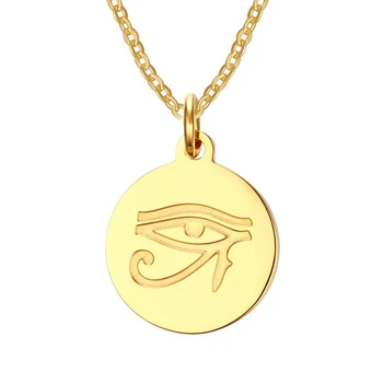 Zlatá Farba Titánové Ocele Eye of Horus Prívesky, Náhrdelníky, Módne Šperky pre Mužov