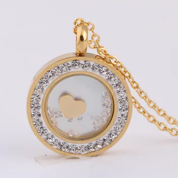 Zlatý Kruh S Náhrdelník 316L Nerezovej Ocele, Šperky, módne náhrdelníky pre ženy