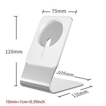 Zliatina hliníka MagSafe Nabíjací Držiak Pre iPhone-12 12 Pro Max 15W Magnetické 360 Stupňový Bezdrôtový Nabíjací Stojan