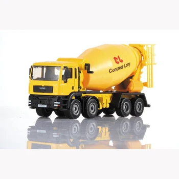 Zliatiny Diecast Cement Mixer Truck 1:50 Pohyblivé Kabíny Otočiť Konkrétne Nákladných Ručne Model Prepravu Nástroje Darčeky Deti Hračky