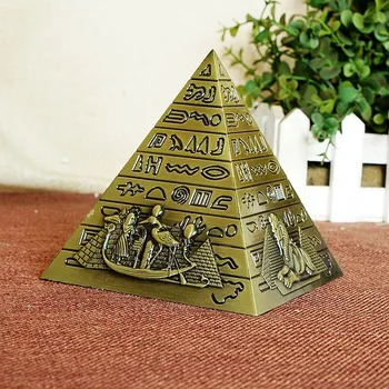 Zliatiny Egypte Pyramídy Prasiatko So Suvenírmi Budovy Replika Domova Carfts Ozdoby Kreatívne Retro Chronometra Peniaze Boxy