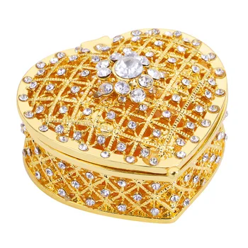 Zliatiny zinku zlato, striebro Nordic duté milujú šperky úložný box stôl dekorácie kovové remesiel Svadobný darček pre ženu