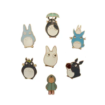Zmiešané 7pcs/ veľa módne šperky príslušenstvo cartoon kovové smalt pripnúť odznak Totoro