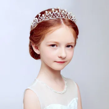 Značka Crystal Tiara Hairband Chlapec Dievča Svadobné Princezná Prom Koruny Doplnky Strany Detí Princezná Prom Koruna
