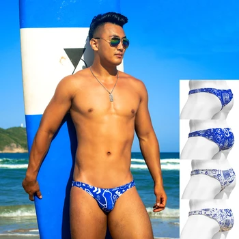 Značka Mens plávať Nohavičky plávanie oblek Šachty Tlač športy na pláži stravovanie surfovanie šortky 2020 Sexy Bikiny pánske plavky, plavky