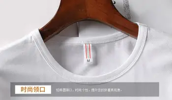 ZNG 2019 lete New Vysoká kvalita mužov tričko bežné krátky rukáv o-krku, bavlna t-shirt mužov značky white tee tričko black