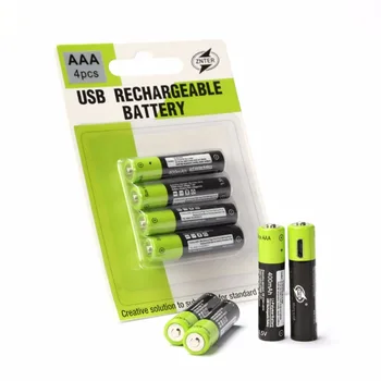 ZNTER 1/2/4PCS Mirco USB Nabíjateľné Batérie 400mAh AAA 1,5 V Hračiek na Diaľkové ovládanie batérie Lítium-Polymérová Batéria