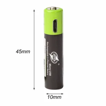 ZNTER 1/2/4PCS Mirco USB Nabíjateľné Batérie 400mAh AAA 1,5 V Hračiek na Diaľkové ovládanie batérie Lítium-Polymérová Batéria
