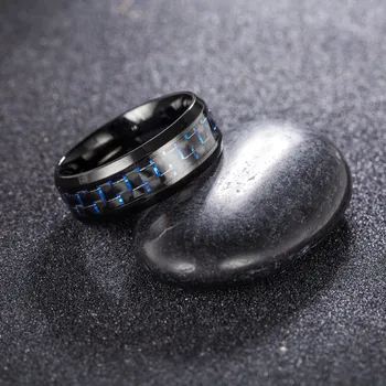 ZORCVENS 2020 NOVÁ karbónová Jednoduché Mužov Krúžok 8 mm z Nehrdzavejúcej Ocele 3 Farby Módne Šperky Prstene