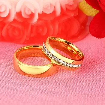 ZORCVENS Klasické Zapojenie Snubné Prstene Pre Ženy, Mužov, Šperky z Nerezovej Ocele Pár snubných prsteňov Módnych Značiek Šperkov