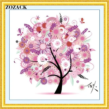 Zozack,Vyšívanie, Dmc Cross Stitch Auta Jar, leto, jeseň, zima,strom,vzory čínsky Počíta Cross Stitch výšivky Sady