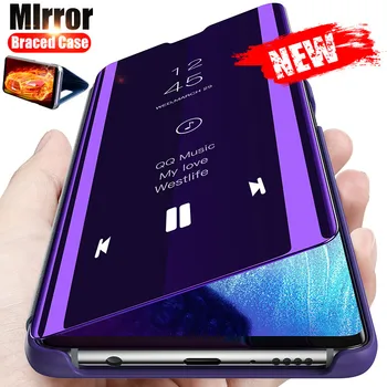 Zrkadlo Inteligentný Flip puzdro pre Samsung Galaxy A51 A71 M51 A50 A70 A31 A30 A30S M31 M21 Poznámka 20 Ultra 9 10 S20 FE S8 S9 S10 PlusCover