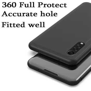 Zrkadlo Prípade Pre LG Zamat 5G Úplné Pokrytie Telefón Chránič Kniha Štýl Koža + PC Pevný Flip puzdro Pre LG LM-G900N LM-G900EM Prípadoch